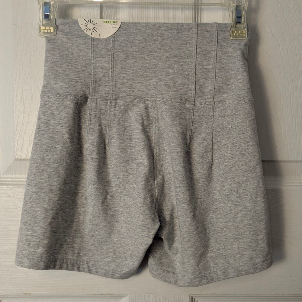 NEW Offline Grey Gray Gym Workout Athleisure Knit Shorts Small Hi-Rise Aerie